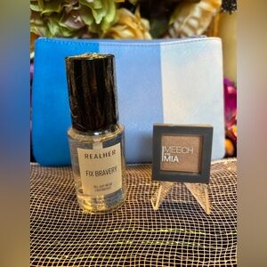 REALHER “FIX BRAVERY” Collegen Makeup SettingSpray & MEECH&MIA Eyeshadow Caramel